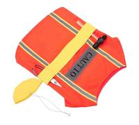 GALPADA Orange Dog Engineer Vest with Cap for Small Pets 2-3kg - Adjustable Halloween Pet Construction Worker Costume, Puppy Everyday Engineer Outfit for Parties and Festivals