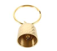 GALPADA Outdoor Brass Bell Keychain with Clear Sound for Hiking Cycling Camping Compact Pendant for Bag Key Ring Lightweight Vintage Bear Safety Bell for Outdoor Activities