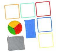 GALPADA Outdoor Ring Toss Game with Connectors Square Rings Storage Bag Fun Family Activity for Improves Motor Skills Coordination