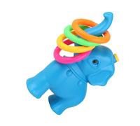 GALPADA Outdoor Ring Toss with Blue Elephant and Plastic Rings for Hand Eye Coordination and Color Recognition Fun Indoor and Outdoor Game for Boys