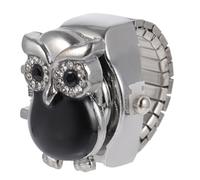 GALPADA Owl Design Finger Ring Watch in Alloy Black Retro Creative
