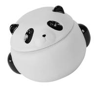 GALPADA Panda Ceramic Tea Storage Jar with Lid for Loose Tea Kitchen Food | White Glossy Finish, Keeps Leaves Fresh and Aromatic, Suitable for Crackers, Dried Fruit, Coffee Drinkers and Tea Lovers