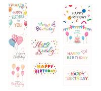 GALPADA Paper Greeting Cards Multipack 10pcs Happy Birthday Cards Simple Design with Smooth and Clean Writing Surface, Easy to Write for Birthdays for Party Blessings and Wishes