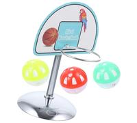 GALPADA Parrot Basketball Hoop Bird Educational Toy Metal Training Ball Toys Set 4pcs Medium Size Suitable for Parrots and Small Birds Random Color