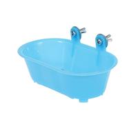 GALPADA Parrot Bathing Tub with Mirror Small Bird Shower Bathtub for Parrots and Cockatiels Bird Bathing Toy for Cleaning and Grooming