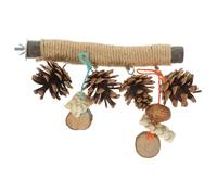 GALPADA Parrot Chewing Toy Rope Stand Bird Perch 20cm Natural Cotton Rope Bird Cage Chew Toy for Parakeets and Parrots Cage Accessories