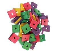 GALPADA Parrot Nibbling Toy Bird Bite Plaything Wooden Chewing Toy Safe to Chew Beautiful 3X3X0.5Cm Home Decoration for Pet Birds