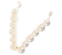 GALPADA Pearl Design Plastic Banana Hair Clip for Women Strong Hair Jaw Clip to Make Ponytail Suitable for Wedding and Dating