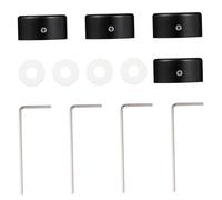 GALPADA Pedal Button Footswitch Topper Aluminum Alloy Metal 0.92 x 0.87 Inch with Rubber Inserts for Guitar Effect Pedal Maintenance and Accuracy