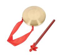 GALPADA Percussion Instrument and Traditional Chinese 15.5cm Hand Gong Musical Instrument with Hammer Brass Cymbal, Hand-made Smooth Surface for Children for Cultural Events Performances
