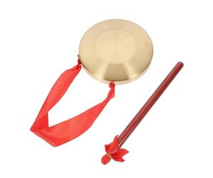 GALPADA Percussion Instrument and Traditional Chinese 15.5cm Hand Gong Musical Instrument with Hammer Brass Cymbal, Hand-made Smooth Surface for Children for Cultural Events Performances
