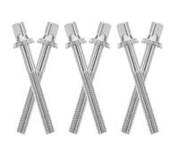 GALPADA Percussion Instrument Drum Screws Set 6Pcs M5X45Mm Steel Tension Rods for Jazz Drum Kits Easy Replacement