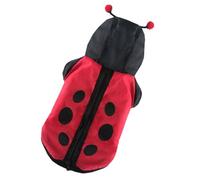 GALPADA Pet Ladybird Costume Dog Cotton Padded Jacket Small Size Halloween Party Funny Pet Garment Cosplay Clothes for Dogs and Cats