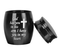 GALPADA PET Memorial Metal Urn for Dog Ashes Keepsake Black Hard Structure | Cremation Storage, Not Easy to Break or Deform, Fading and Rusting Resistant, for PET Remembrance