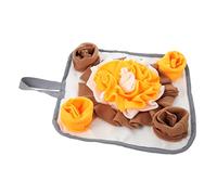GALPADA Pet Sniffing Pad White Orange Foraging Mat Interactive Nose Work Feeding Mat for Little Animals Such As Rabbits and Hamsters