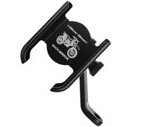 GALPADA Phone Holder Mount Handlebar Motorcycle Aluminum Alloy Black | 360 Degree Rotatable, Connection Bracket with Left and Right Mirror Installation, Lightweight High Strength Build