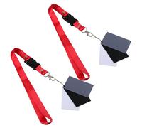 GALPADA Photography Black Grey White Balance Card Duo with Neck Strap Acrylic 2Pcs for Colour Exposure Control in Camera and Video Scenes