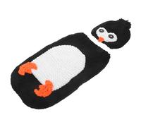 GALPADA Photography Props Penguin Style Hand-knitted Crochet Outfit Set Black Soft Breathable Photo Costume for Boys for Photoshoot Shower Holiday Parties