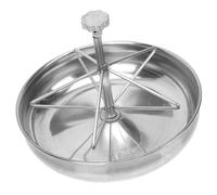 GALPADA Pig Feeding Holder Sturdy Stainless Steel Four Compartments Feeder Easy-Clean Livestock Trough for Piglet Rearing and Farming