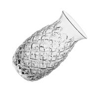 GALPADA Pineapple Embossed Glass Drinking Goblet 480ml Decorative Cocktail Wine Tumbler for Bar and Home Use No Spill Water Cup for Adults