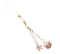 GALPADA Pink Alloy Lucky Cat Phone Lanyard Charm for School Campus | Cute Decor, Stable Fixation and Wrist Carry, for Keychain and USB Flash Drive Use