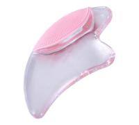 GALPADA Pink Crystal Gua Sha Scraping Treatment Plate Made of Resin for Face Washing and Applying Lotion, Therapy Scraping Bar Suitable for Facial Massage and Skin Care