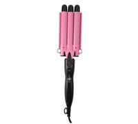 GALPADA Pink Triple Rod Hair Curler with Thermal Control Ceramic Heating Body Slip Handle for Salon and Home Use UK Plug Electric Wavy Perm Styling Tool