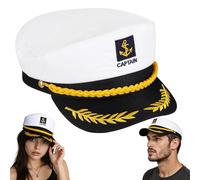 GALPADA Pirate Hat Adult Halloween Decorations: Unisex Party Captains Hat, Adjustable Snapback Cosplay Sailor Outfit Sailing Cap for Halloween Navy Admiral Funny Sailor Costume Boat Accessories