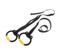 GALPADA Plastic Gymnastic Rings with Straps for Home Workout Pull Up Training Gymnastics Bar Rings for Physical Fitness and Coordination Development