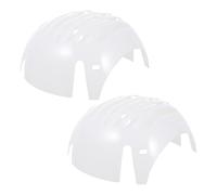 GALPADA Plastic hat support, bump cap liner, PE white baseball cap bump insert, lightweight breathable head protection, 2pcs, 7.9 x 7.2 x 3.5 Inch, for work and sports