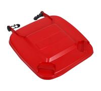 GALPADA Plastic Trash Can Lid Red Outdoor Garbage Bin Cover Replacement Dustbin Lid with Odor Sealing Fit and Easy to Install for Waste Containers