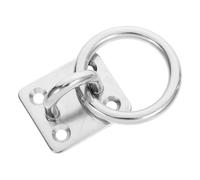 GALPADA Plate Hooks Eye Hanger Hooks Cubical Suitable for Key Heavy Hangers Square Pad Kitchen Industrial Marine Shape for Outdoor Stainless Drywall Silver
