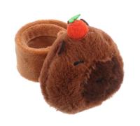 GALPADA Plush Animal Slap Bracelet Bicycle Decoration Cute Panda Plush Wristband Fun Handlebar Accessory No Tool Installation for Mountain and Road Bikes
