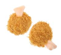 GALPADA Plush Chicken Leg Dog Chew Toy 2pcs Squeaky Interactive Soft Puppy Toys Sturdy Teeth Cleaning for Puppies