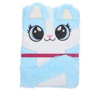 GALPADA Plush Fox Notebook Fluffy Diary for Students Lightweight Portable Cartoon Plush Cover Smooth Lined for Writing Planning and Ideas