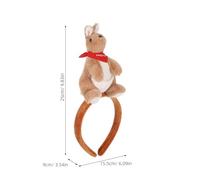 GALPADA Plush Kangaroo Hairband Soft Zoo Animal Headband for Stuffed Animal Hair Accessories Cute Australian Kangaroo Headpiece for Party Photo Props