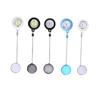 GALPADA Pocket Hanging Watch Clip-on Badge Holder Smiling Face Pattern Number Display Lightweight for Nurses Doctors Students White