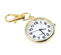 GALPADA Pocket Watch Digital Watch Universal Key Fob Keychains for Backpacks Watch Keychain Luminous Pocket Watch Luminous Watches Nurse Care Clip Badge Brooch Travel Glass Golden Fob