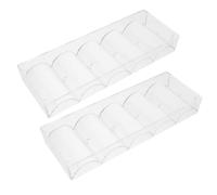 GALPADA Poker Chip Trays Enhancing Game Efficiency and Organization Acrylic with 100 Capacity 2pcs Chips Organizer Sl esign for Home Gatherings