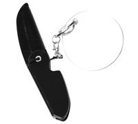 GALPADA Portable Foldable Small Comb with Fine Tooth and Oval Mirror for Men Lightweight Beard Grooming Pocket Comb Keychain Travel Accessory for Convenient Styling