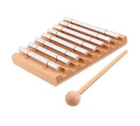 GALPADA Portable Metal with Percussion Eight Glockenspiel Instrument Distinct Notes, Wooden Construction, Stable Tuning and Music Learning and Beginner Percussion Practice