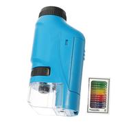 GALPADA Portable Microscope for Early Learning Lightweight Handheld Biological Magnifier Science Exploration Tool for Students and Blue with Specimens No Battery Required