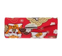 GALPADA Portable Mini Lipstick Case with Mirror, Japanese Style Single Lipstick Holder, Compact Red Cosmetic Storage Box for Travel and Purse