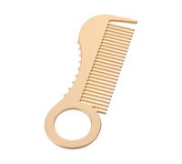 GALPADA Portable Mini Metal Beard Comb for Men Ring Design, Anti-static and Elegant Golden Finish, for Mustache and Facial Hair Grooming during Travel and Commutes