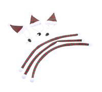 GALPADA Portable Mini Xmas Pet Hat and Scarf Lightweight Red Green Costume for Dogs Cats Reptiles Chickens Flexible Comfortable Holiday Accessories for Festive Party Dressing