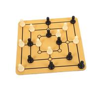 GALPADA Portable Nine Mens Morris Board Game Set Lightweight Chessboard for Family Entertainment Travel Friendly Design Educational Fun for Adults