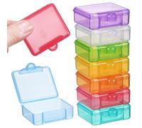 GALPADA Portable Pill Organizer Box Compact Design with 8 Compartments 8 Pcs User-Friendly Layout and Tightly Sealed Plastic Travel Case Fits in Pocket for Daily Vitamins and Medicine
