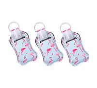 GALPADA Portable Refillable Hand Bottles with Protective Covers 30ml Set of 6 Lightweight Travel Empty Soap Lotion Containers with Keychain Holders for Hand Sanitiser and Liquid Dispensing