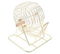 GALPADA Portable Small Metal Bingo Cage with Handle for Table Game Bingo Equipment for Home and School Enhancing Family Fun and Cognitive Skills