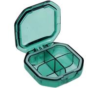 GALPADA Portable Travel Medicine Organizer Pill Box Organizer Ps 4-Grid Multiple Compartments Lid Green for On-the- Use Travel
